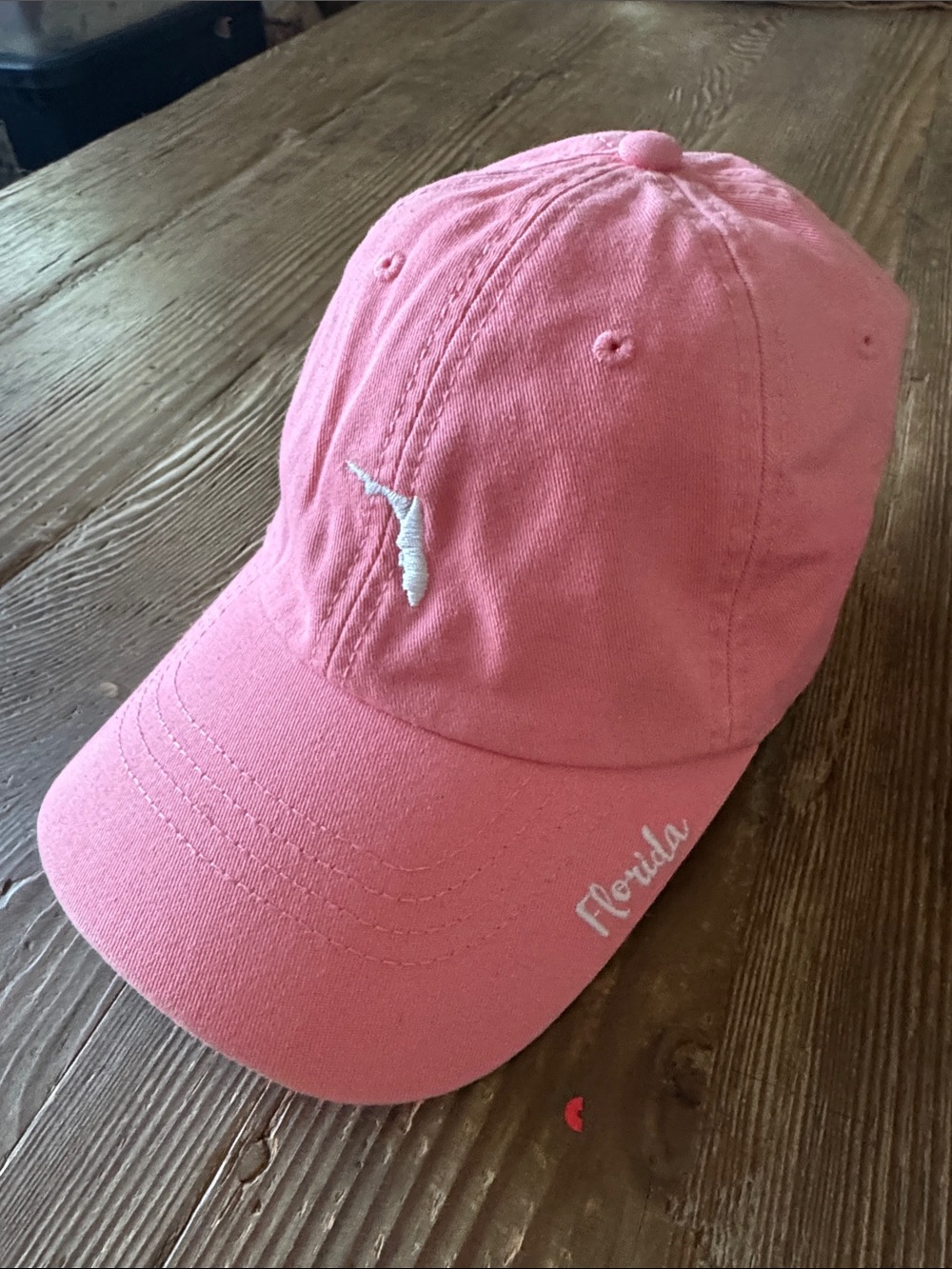 Florida embroidered State of Mind Coral Pink Baseball Cap